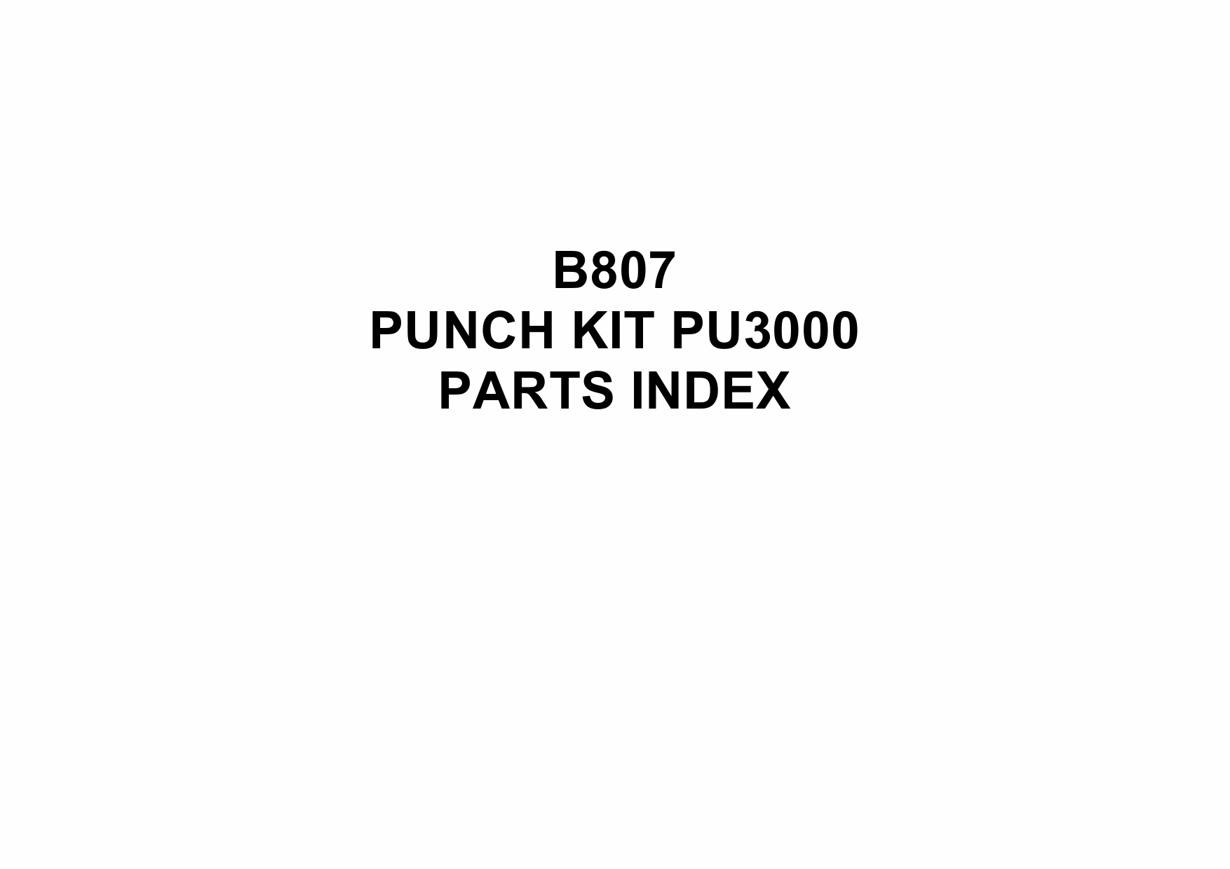 RICOH Options B807 PUNCH-KIT-PU3000 Parts Catalog PDF download-5